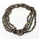 4 Big Raw Green BAROQUE Baltic amber adult necklaces 48cm