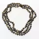 3 Big Raw Green BAROQUE Baltic amber adult necklaces 50cm