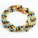 5 Raw Honey Gems Baltic Amber teething necklaces 33cm