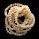 10 Raw Milk BAROQUE Baltic amber adult stretch bracelets 19cm