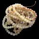 10 Raw Milk BAROQUE Baltic amber adult stretch bracelets 19cm