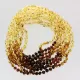 10 Rainbow BAROQUE Baltic amber teething necklaces 33cm