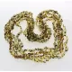 5 Green BAROQUE Baltic amber adult necklaces 60cm