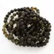10 Raw Dark ROUND Baltic amber bracelets 19cm