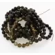 10 Raw Dark ROUND Baltic amber bracelets 19cm