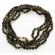 5 Raw Dark ROUND beads Baltic amber adult necklaces 46cm