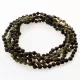5 Raw Dark ROUND Baltic amber teething necklaces 33cm