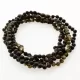 5 Raw Dark ROUND Baltic amber teething necklaces 33cm