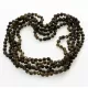 5 Raw Dark ROUND beads Baltic amber adult necklaces 50cm