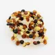 3 Multi Leaf Baltic amber Choker Leaves stretch Bracelets 18cm
