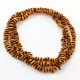 3 Multi CHIPS Baltic amber necklaces 47cm