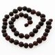 Raw Big Cherry BAROQUE beads Baltic amber necklace 51cm
