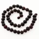Raw Big Cherry BAROQUE beads Baltic amber necklace 51cm