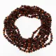 10 Multi BAROQUE teething Baltic amber necklaces 32cm
