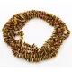 5 Multi CHIPS Baltic amber necklaces 47cm