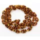 4 Multi line CHIPS Baltic amber necklaces 51cm