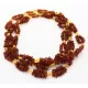 3 Multi line CHIPS Baltic amber necklaces 48cm