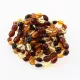 10 Multi BEANS Baltic amber teething Baby bracelets 14cm