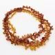 3 Cognac Leaf Baltic amber Choker Leaves Necklace 48cm