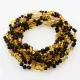 10 Multi BAROQUE teething Baltic amber necklaces 32cm