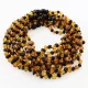 10 Multi BROQUE teething Baltic amber necklaces 32cm
