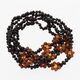 5 Raw Flower BAROQUE teething Baltic amber necklaces 32cm