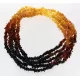 5 Rainbow CHIPS Baltic amber necklaces 55cm