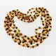 5 Multi BAROQUE Baltic amber adult necklaces 50cm