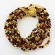 10 Multi BAROQUE Baltic amber teething necklaces 33cm