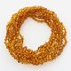 10 Honey BAROQUE teething Baltic amber necklaces 36cm