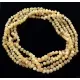 5 Raw Butter BAROQUE Baltic amber adult necklaces 50cm