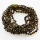 10 Big Dark ROUND Baltic amber teething necklaces 33cm