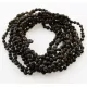 10 Big Dark ROUND Baltic amber teething necklaces 33cm