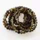 10 Dark ROUND Baltic amber stretch bracelets 19cm