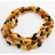 5 Big Multi BEANS Baltic amber adult necklaces 50cm