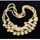 3 Milk Leaf Baltic amber Choker Leaves Necklace 46cm