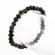 Dark BAROQUE Baltic amber stretch bracelet 19cm
