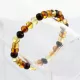 Multi BAROQUE Baltic amber stretch bracelet 19cm