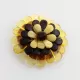 Flower Baltic amber brooch