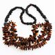 Multi line CHIPS Baltic amber necklace 46cm