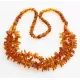 Multi line CHIPS Baltic amber necklace 46cm