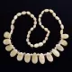Milk Leaf Baltic amber Choker Leaves Necklace 46cm