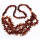 Multi line CHIPS Baltic amber necklace 46cm