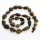 Large dark beads Baltic amber kntted necklace 63cm
