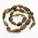 Large dark beads Baltic amber kntted necklace 63cm