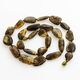 Large dark beads Baltic amber kntted necklace 56cm