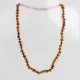 Cognac BAROQUE Baltic amber necklace 45cm