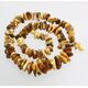 Large marble beads Baltic amber necklace 61cm