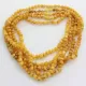5 Butter BAROQUE Baltic amber adult necklaces 50cm