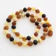 Raw Multi BAROQUE Baltic amber children necklace 38cm